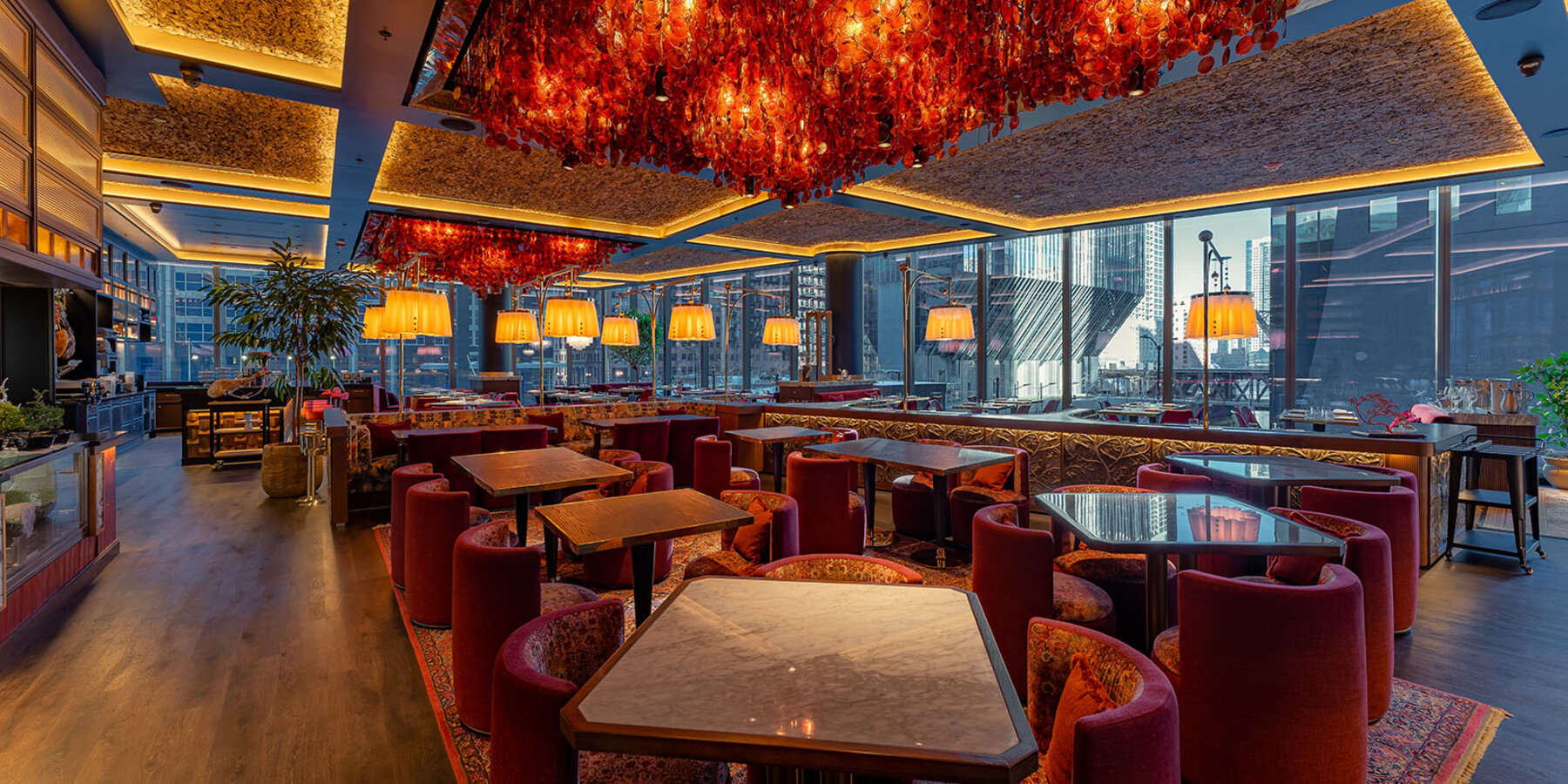 芝加哥豪华餐厅建筑 - THINK FOOD GROUP BAZAAR 肉类用餐区