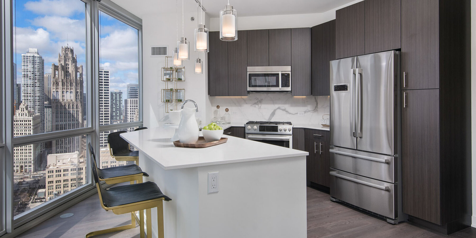 星空xk大楼星空xk公司 - 465 North Park 星空xk厨房，可欣赏城市景观