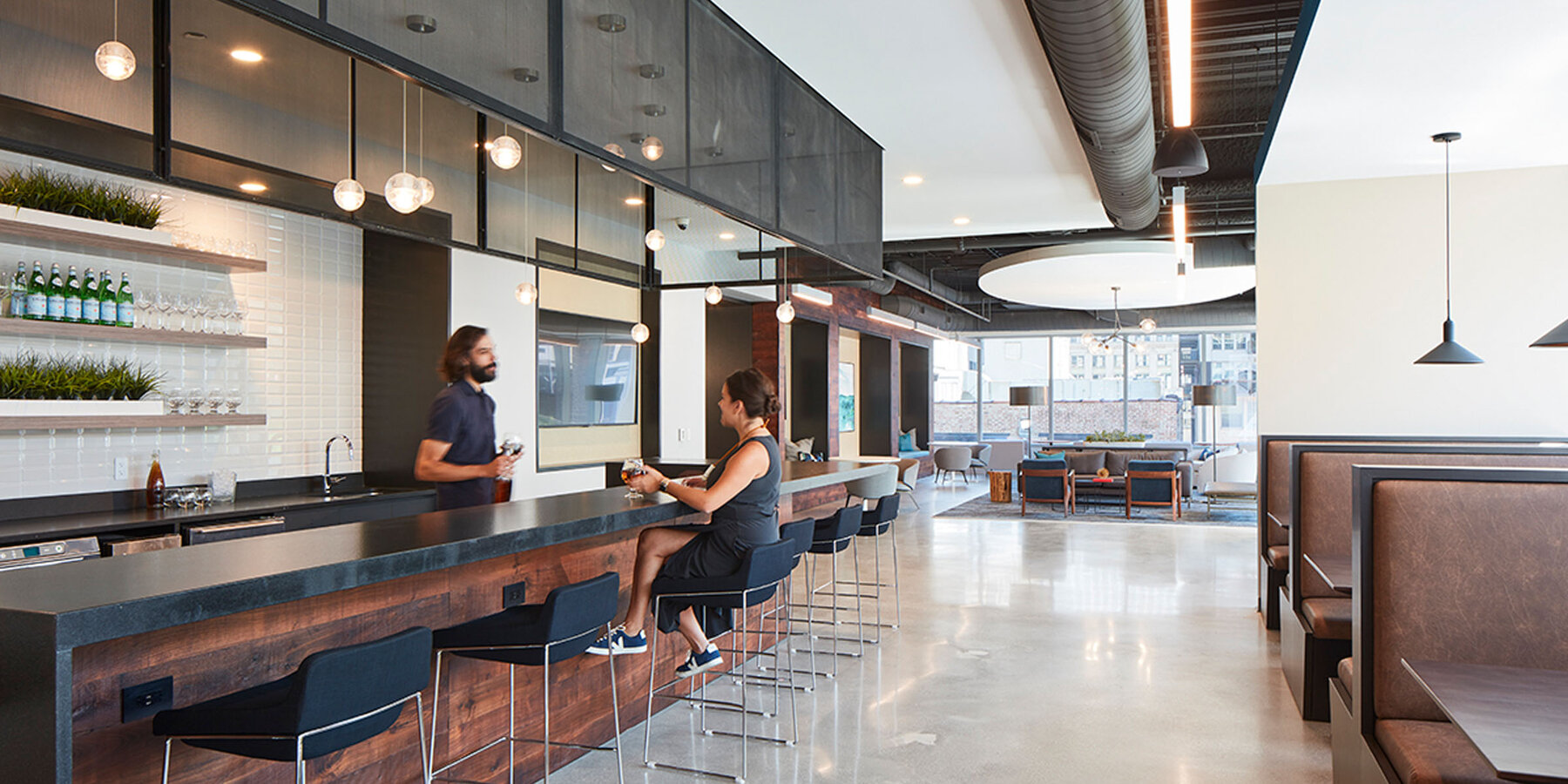 芝加哥 LEED 认证星空官网入口建筑 - 625 W Adams 室内公共区域咖啡馆和休息室