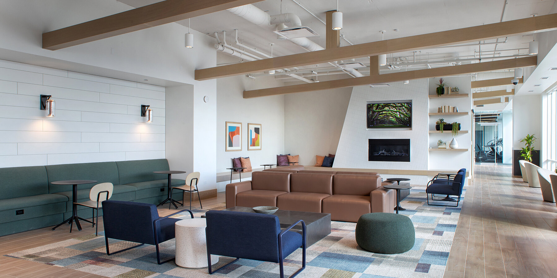 星空娱乐公寓综合体建筑 - NORTH+VINE 公寓内部休息区