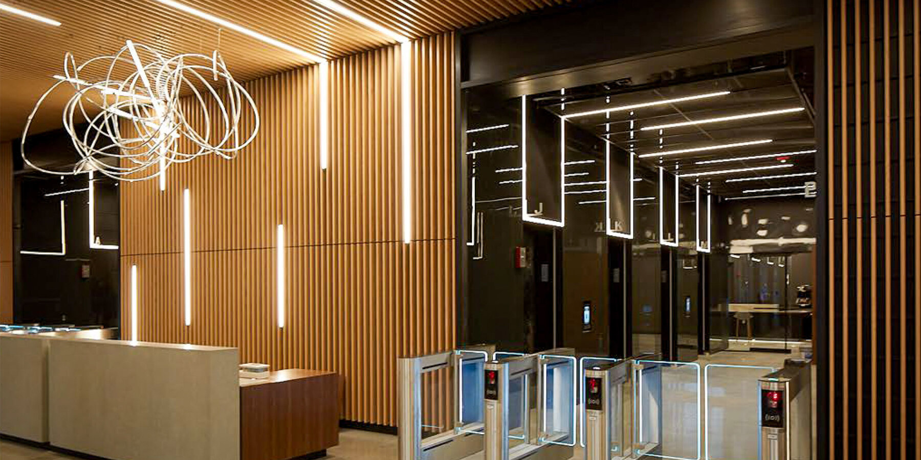 芝加哥屡获殊荣的星空官方楼建筑 - Gr33n 室内大堂