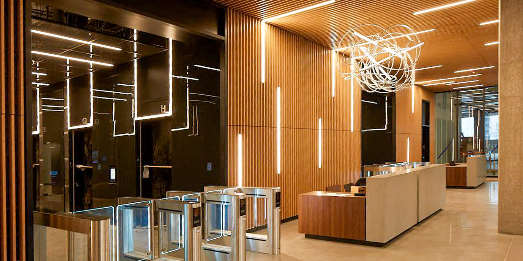 芝加哥屡获殊荣的星空官方楼建筑 - Gr33n 室内大堂