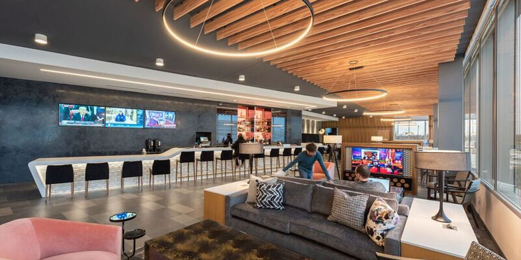 芝加哥xingkong星空官方网站建筑 - Rose Hotel Rosemont 室内大堂、休息室和酒吧