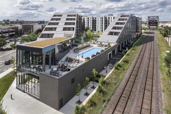 三角方形公寓外观